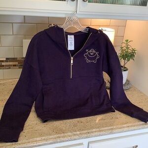 Disney Wish Purple Half Zip Hoodie Size XS New